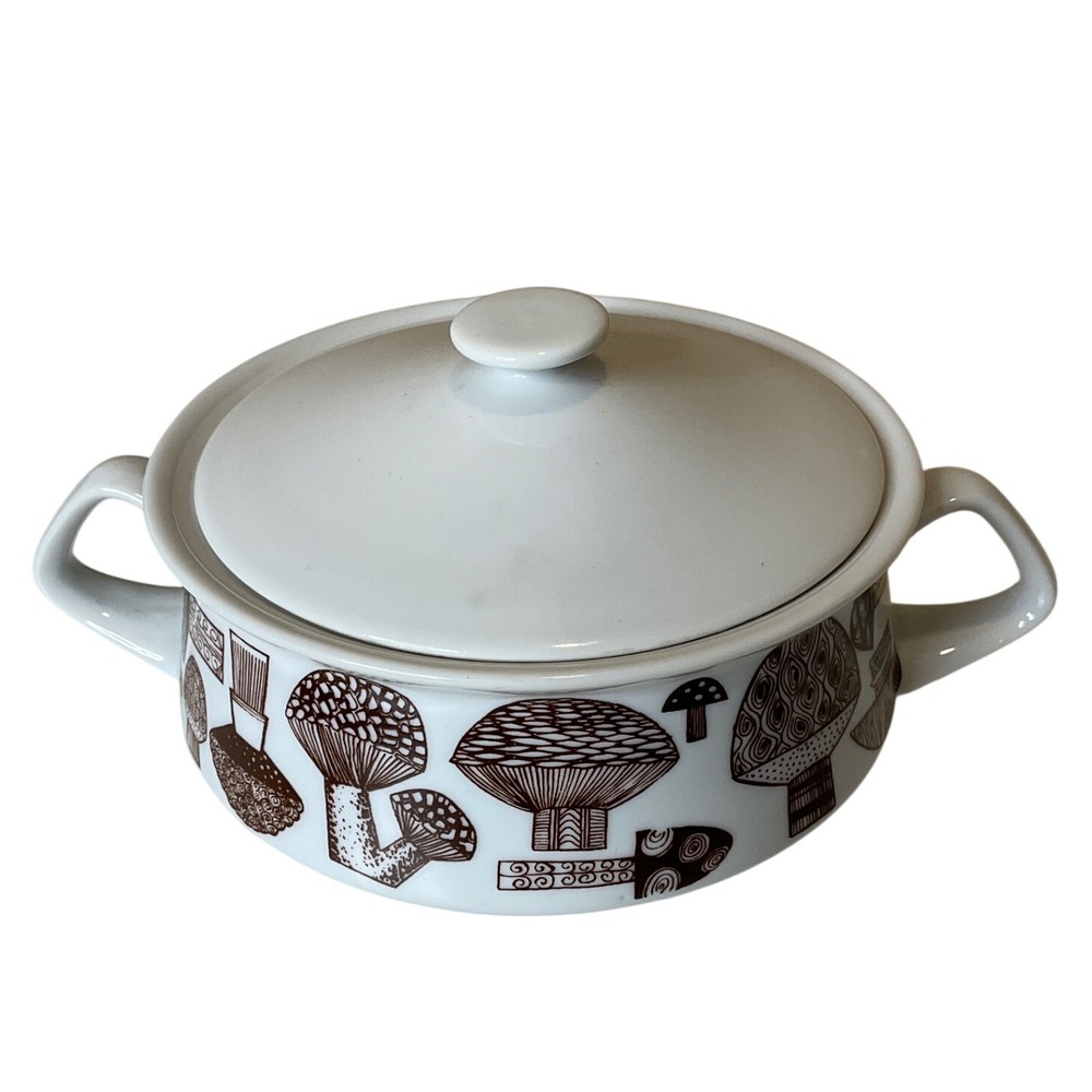 Vtg Mid Century KAJ Franck Arabia of Finland Mushroom Cermaic Covered Casserole